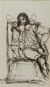 HAYDON Benjamin Robert 1786-1846,Study of a seated actor,Tennant's GB 2024-01-12