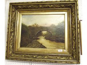 HAYES Albert E 1800-1900,river and bridge,Smiths of Newent Auctioneers GB 2016-12-09