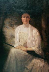 HAYES Chester C 1800-1900,Portrait of a Woman in a Landscape,William Doyle US 2007-02-07