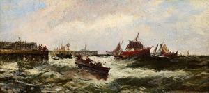 HAYES Edwin 1819-1904,Pilot Boats in Stormy Weather,Morgan O'Driscoll IE 2024-03-04