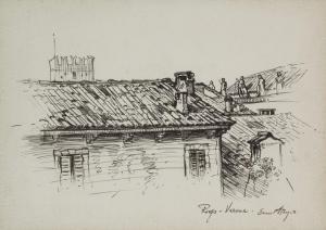 HAYES Ernest 1914-1978,ROOFS, VERONA,1968,Whyte's IE 2012-03-12