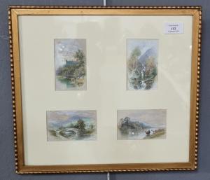 HAYES Frederick William,Mountain stream; Arundel Castle; River scene, Cow;,Peter Francis 2023-02-15