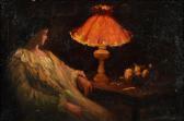 HAYES Gertrude Ellen 1872-1956,A Lady by an Oil Lamp,1899,Mellors & Kirk GB 2024-01-09