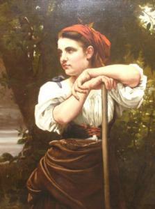 HAYES John William 1838-1845,Portrait of a farm girl standing,Rosebery's GB 2007-06-12