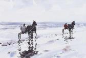 HAYES Ken 1962,TROTTING ON THE BEACH, DONEGAL,Ross's Auctioneers and values IE 2018-05-23