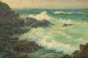 HAYES Lee 1854-1946,Coast Rocks,John Moran Auctioneers US 2014-03-25