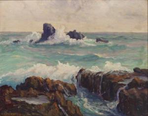 HAYES Lee 1854-1946,Coastal Rocks,Clars Auction Gallery US 2021-08-15