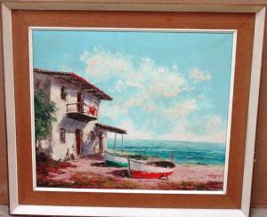 HAYES 1900-1900,Mediterranean coastal scene,Bellmans Fine Art Auctioneers GB 2016-07-09