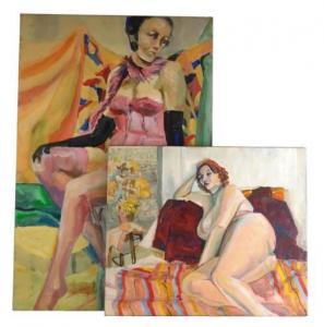 HAYES Patricia Gren 1932,woman in pink lingerie,1975,Winter Associates US 2022-03-14
