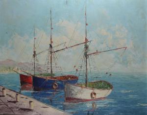 HAYES 1900-1900,Study of a Mediterranean Harbour Scene,Wright Marshall GB 2019-03-26
