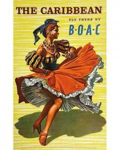 HAYES,The Caribbean Fly there by B.O.A.C.,1953,Artprecium FR 2020-07-10