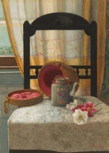 HAYLLAR Kate 1883-1898,Still life with a Canton famille rose teapot and c,1883,Christie's 2020-12-10