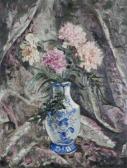 HAYLLAR Mary 1800-1900,Intérieur au vase fleuri,Ader FR 2010-10-15