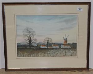 HAYMAN Peter 1930,landscape with windmill,Warren & Wignall GB 2017-11-08