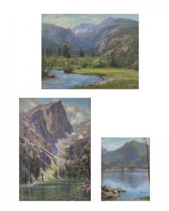 HAYNES Elsie Haddon 1881-1963,A group of three mountain landscapes,John Moran Auctioneers 2018-01-23