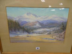 HAYNES Elsie Haddon 1881-1963,snow covered mountains,Rogers Jones & Co GB 2018-08-14