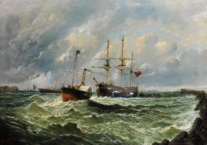 HAYNES Frederick,A Shipping Scene on the Channel, with a Padd,19th Century,John Nicholson 2019-01-30