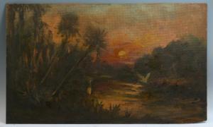 HAYNES STOCKWELL Catherine 1895-1983,Florida Swamp at Sunset,,Burchard US 2021-12-12