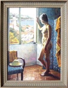 HAYOT Pascal 1958,Nu à la fenêtre,Cannes encheres, Appay-Debussy FR 2018-04-21