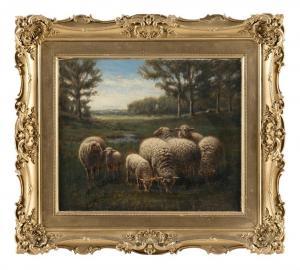 HAYS George Arthur 1854-1945,Sheep,1901,Eldred's US 2022-05-26