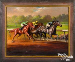 HAYSE helen 1913-2003,horse race of the Marlboro Cup Belmont New York, f,1980,Pook & Pook 2022-10-06