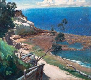 HAYSOM Melville 1900-1968,Scott's Beach, Woody Point,Mossgreen AU 2015-07-26