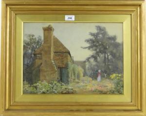 HAYTER Edith C,Figure in a cottage garden,1891,Burstow and Hewett GB 2014-10-22