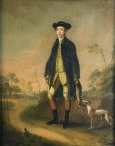 HAYTLEY Edward 1700-1780,Sportsman with whippet in a landscape,Gorringes GB 2007-10-23