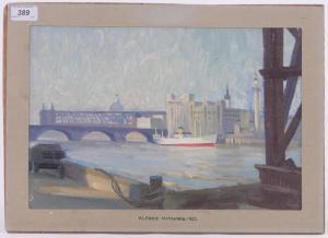 HAYWARD Alfred 1893-1939,a scene on the Thames,Burstow and Hewett GB 2017-05-03
