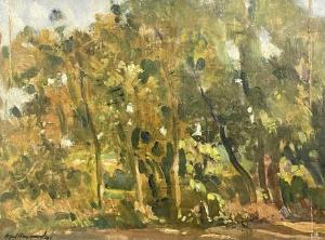 HAYWARD Alfred Robert 1875-1971,Trees by the roadside,1941,David Lay GB 2022-02-10