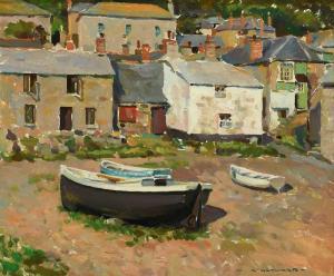 HAYWARD Arthur 1889-1962,Boats on the shore, Mousehole,Woolley & Wallis GB 2023-06-07