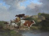 HAYWARD Emily L 1880-1890,Cattle at a Stream,1872,Brightwells GB 2017-03-22