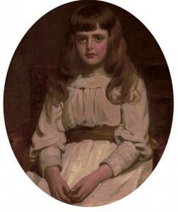 HAYWARD Emily L 1880-1890,Portrait of Francesca, seated three-quarter-length,Christie's 2007-03-28
