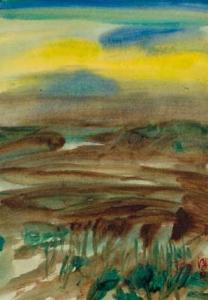 HAYWEN TANG,crépuscule sur un étang, diptyque,Artcurial | Briest - Poulain - F. Tajan 2007-06-05