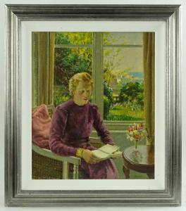Haywood Arthur 1889-1971,woman in an interior,Burstow and Hewett GB 2017-12-20