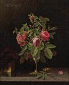 HEADE Martin Johnson 1819-1904,Pink Roses in a Fragile Vase,Skinner US 2019-05-10
