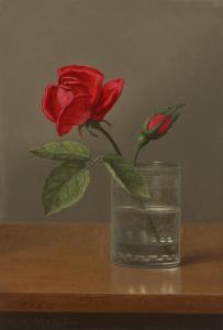 HEADE Martin Johnson,Red Rose and Bud in a Tumbler on a Shiny Table,1878-83,Christie's 2024-01-18