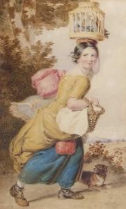 HEAPHY Thomas 1775-1835,A girl with a basket of pigeons,Keys GB 2024-03-26