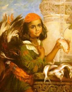 HEAPHY Thomas Frank,depicts young girl in red cap with dead bird drape,Winter Associates 2019-06-10