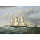 HEARD Joseph 1799-1859,A THREE MASTED SHIP UNDER FULL SAIL OUTWARD BOUND ,1853,Sotheby's 2007-11-06