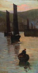 HEATH Frank Gascoigne 1873-1936,Sculling across the harbour,Bonhams GB 2023-03-08