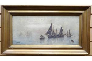 HEATH Henry Charles 1829-1898,maritime scene with boats in mist,Rogers Jones & Co GB 2015-04-24