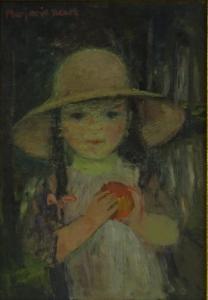 Heath Marjorie 1905-1994,girl in a pink hat,Burstow and Hewett GB 2018-04-26