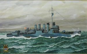 HEATH Maurice T,Ships portrait of the Destroyer Burnham,1989,David Duggleby Limited 2017-03-11
