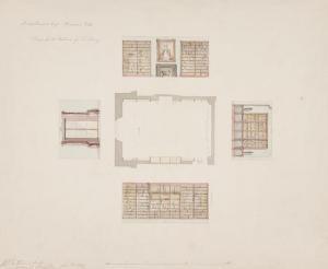 HEATHCOTE TATHAM Charles 1772-1842,Designs for a library,1814,Bloomsbury London GB 2012-11-14