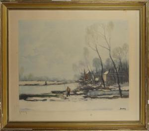 HEBBELINCK Roger 1912-1987,Paysage d'après Saverys,Monsantic BE 2022-03-20