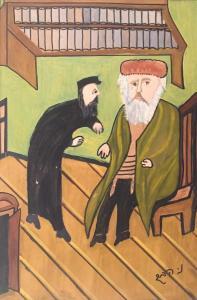 HEBER natan 1902-1975,The Hassid and the Rabbi,Montefiore IL 2017-09-13