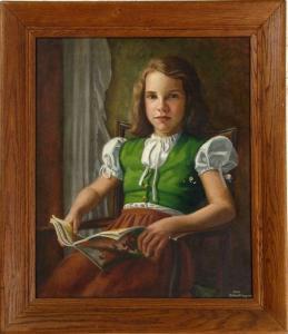 HEBERLING Glen,Portrait of a Girl,1945,Stair Galleries US 2010-07-24