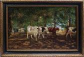 HEBESTREIT Rudolph,Dairy cattle in a woodland path,Rosebery's GB 2014-02-08