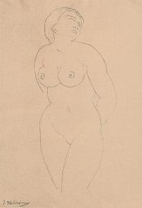 hebroni joseph 1888-1963,Stehende weibliche Akte,Galerie Bassenge DE 2014-05-31